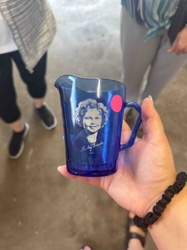 Shirley Temple Blue Glass Pitcher