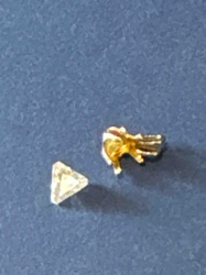 Triangular-Cut Diamond and Gold Pendant Setting