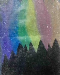 Aurora Borealis Landscape Painting