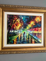 Colorful Impressionistic Street Scene Painting by David Wall