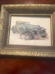Framed Vintage Car Print