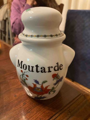 Decor Pavot Porcelain Mustard Pot