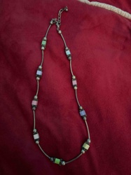 Pastel Beaded Tube Necklace