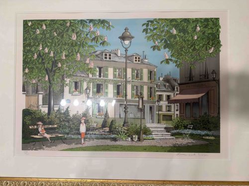 Limited Edition Serigraph 'Printemps à Paris' by Gérald Forton
