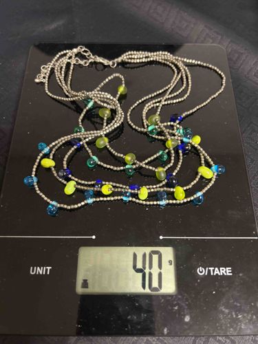 Multi-Strand Seed Bead and Glass Bead Necklace