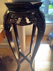 Carved Hardwood Pedestal Stand