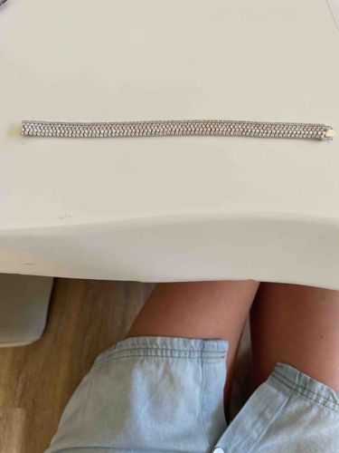 Multi-Row Diamond and White Gold Tennis Bracelet
