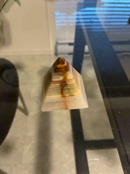 Banded Onyx or Marble Pyramid