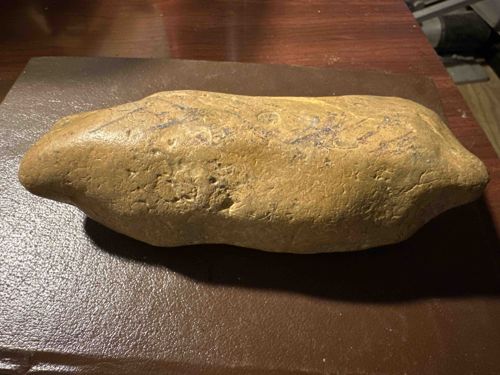 Weathered Stone with Incised Markings