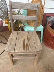 Rustic Weathered Wooden Chair