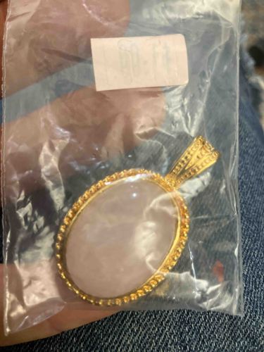 Pink Stone Gold Colored Pendant