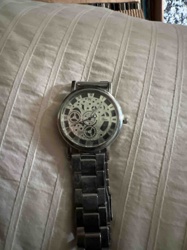 Men's Skeleton Dial Quartz Watch