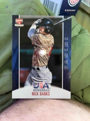 Panini USA Baseball Nick Banks Collegiate Trading Card