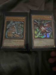 Yu-Gi-Oh! Blue-Eyes White Dragon and Red-Eyes Black Dragon Trading Cards