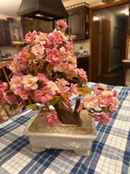 Artificial Stone Flower Bonsai Tree in Planter