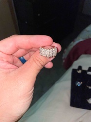 Diamond/Simulant Pave Band Ring