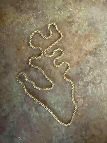 14K Gold Rope Chain Necklace