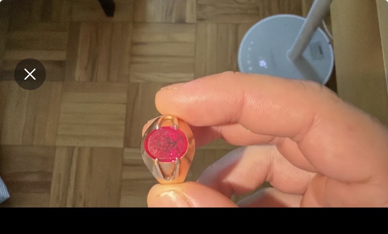 Submitted photo of Gold gemstone ring
