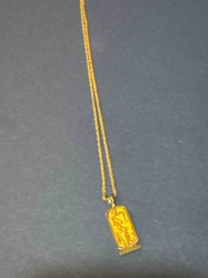 Gold-Tone Egyptian Cartouche Pendant Necklace