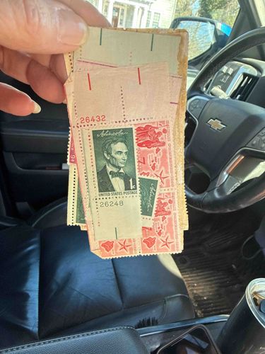 Vintage Abraham Lincoln 1-cent and Liberty Series Postage Stamp Plate Blocks