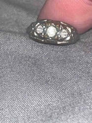 Vintage/Antique Filigree Ring with Three Stones