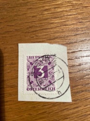 Austria 3 Schilling Stamp (Republic Series)