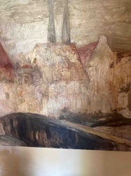 Abstract Expressionist Cityscape Painting