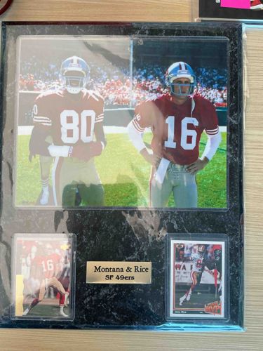 Joe Montana and Jerry Rice San Francisco 49ers Framed Memorabilia