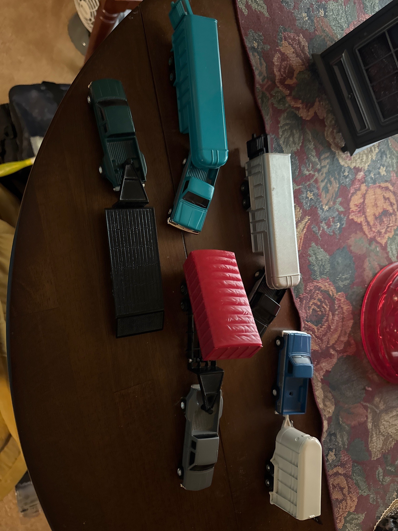 Submitted photo of Vintage toy semi-truck and trailer collection