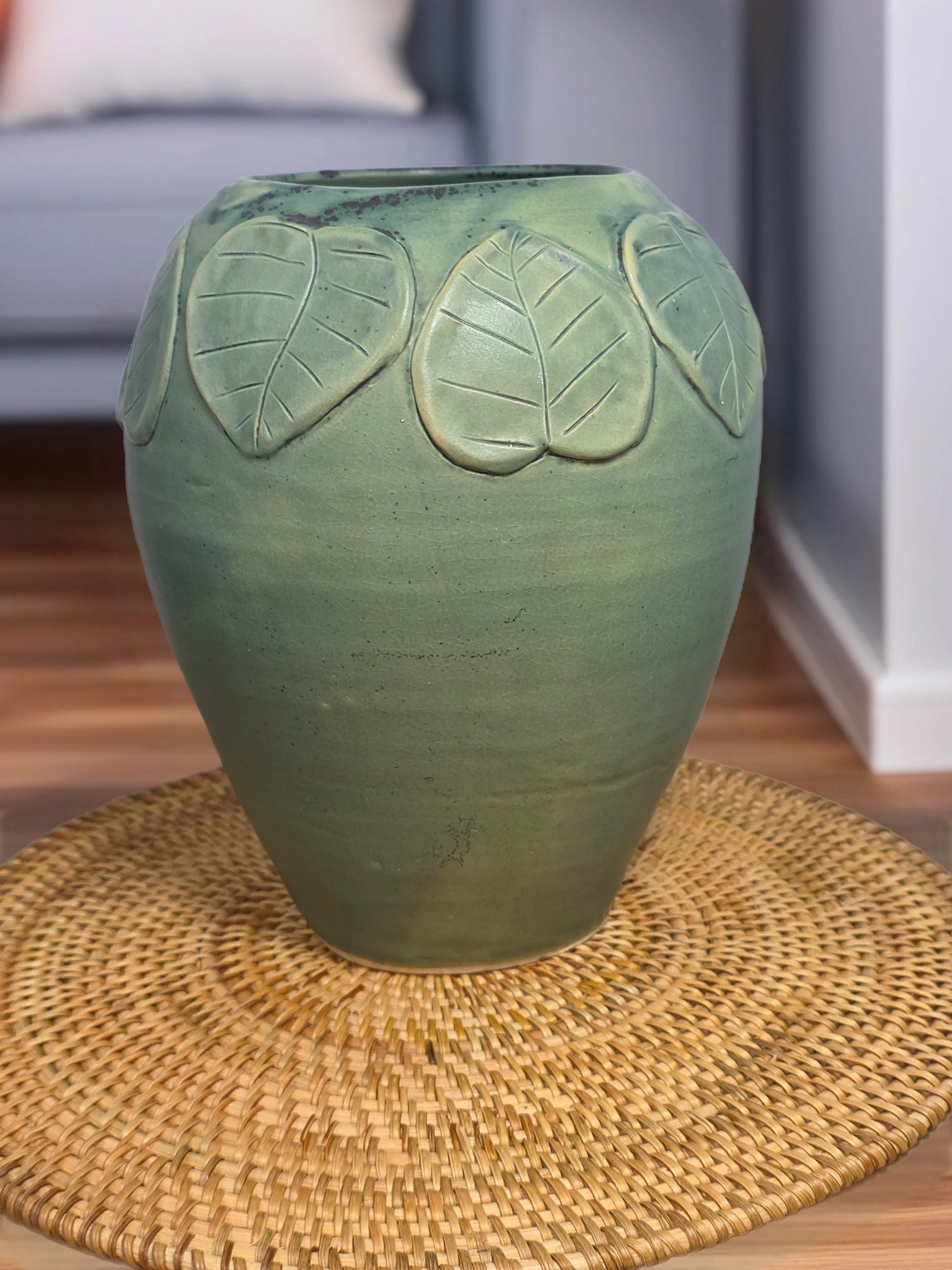 Submitted photo of Green glazed ceramic vase