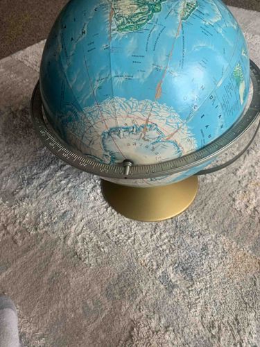Terrestrial Globe with Metal Base and Meridian