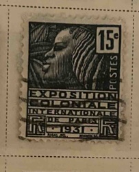 France 1931 Colonial Exhibition Postage Stamp