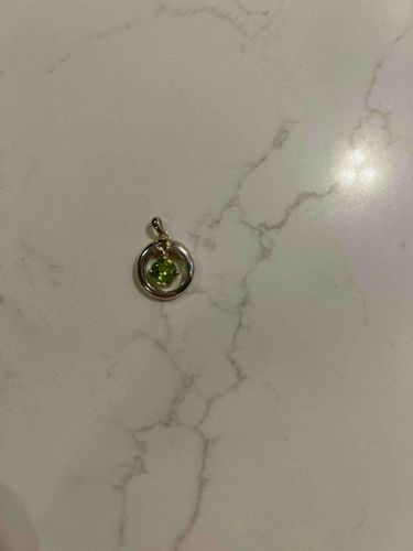 Sterling Silver Peridot Slider Pendant
