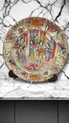 Famille Rose Millefleur Medallion Plate