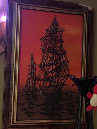 Williams Signed Sailing Ships Painting