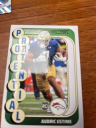 Audric Estime 'Potential' Football Trading Card (Score Brand)