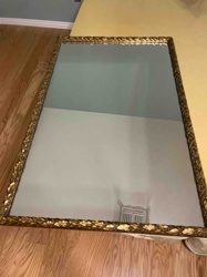 Ornate Gold Leaf Rectangular Wall Mirror