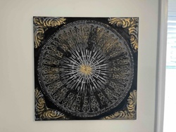 Ornate Black and Gold Mandala Wall Art