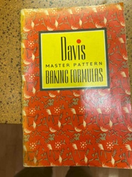 Davis Master Pattern Baking Formulas Cookbook/Booklet