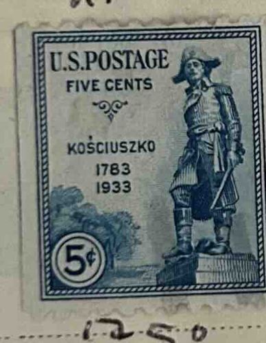 Tadeusz Kościuszko U.S. Postage Stamp, 5 Cents