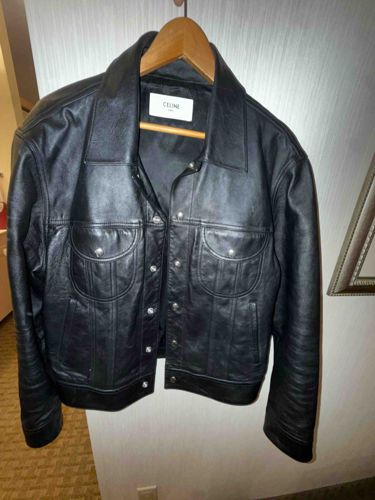 Celine Western Trucker Jacket in Supple Lambskin