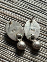 Sterling Silver Post Earrings with Dangle Balls