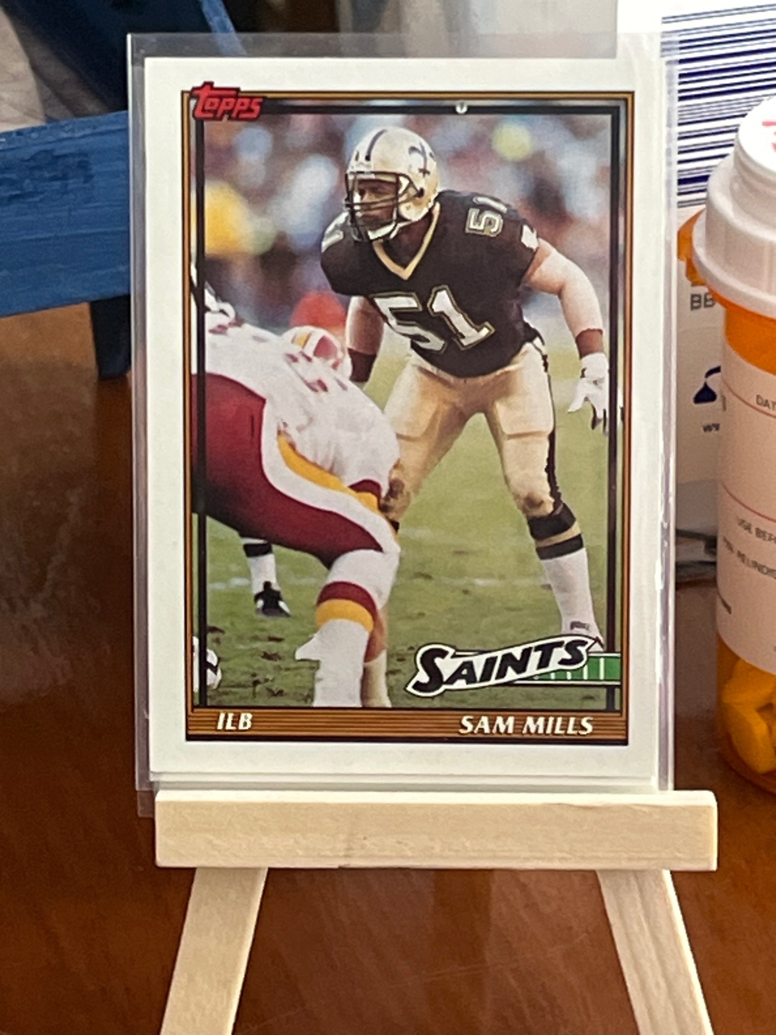1991 Topps Sam Mills #322 Football Card