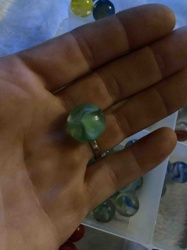 Green Glass Swirl Marble