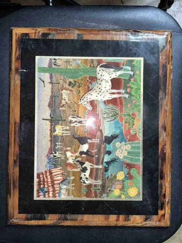 Painted Horses Art Print by Raul Del Rio