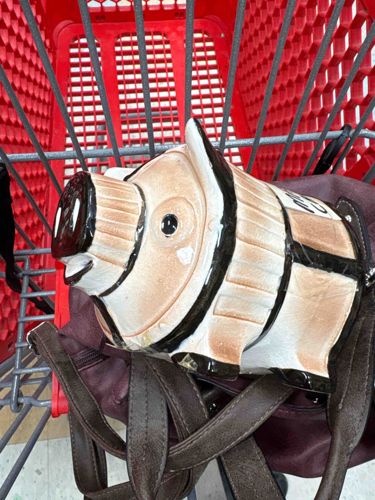 Vintage Anthropomorphic Ceramic Pig Cookie Jar