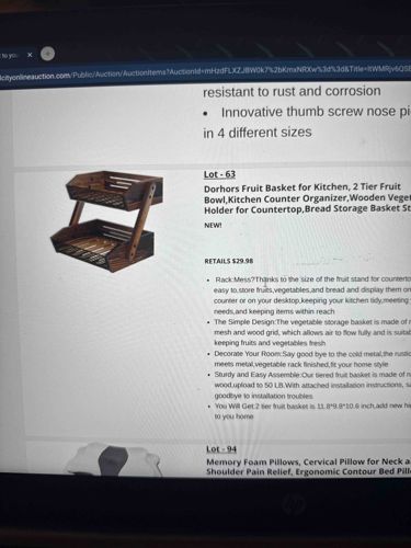 Dorhors 2-Tier Wooden Fruit Basket for Kitchen