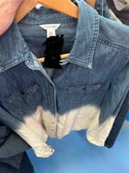 Calvin Klein Dip-Dye Denim Button-Down Shirt