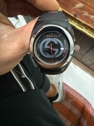 Gucci 137.1 Large Interlocking G Rubber Strap Watch
