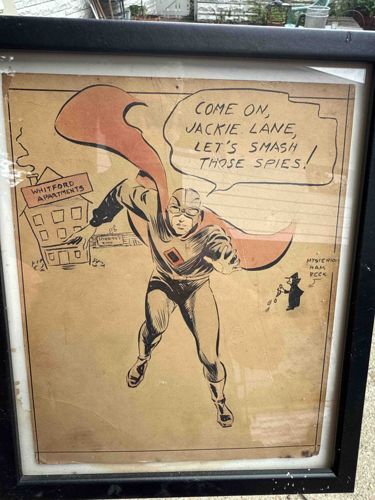 Original Comic Art: 'Come On, Jackie Lane, Let's Smash Those Spies!'